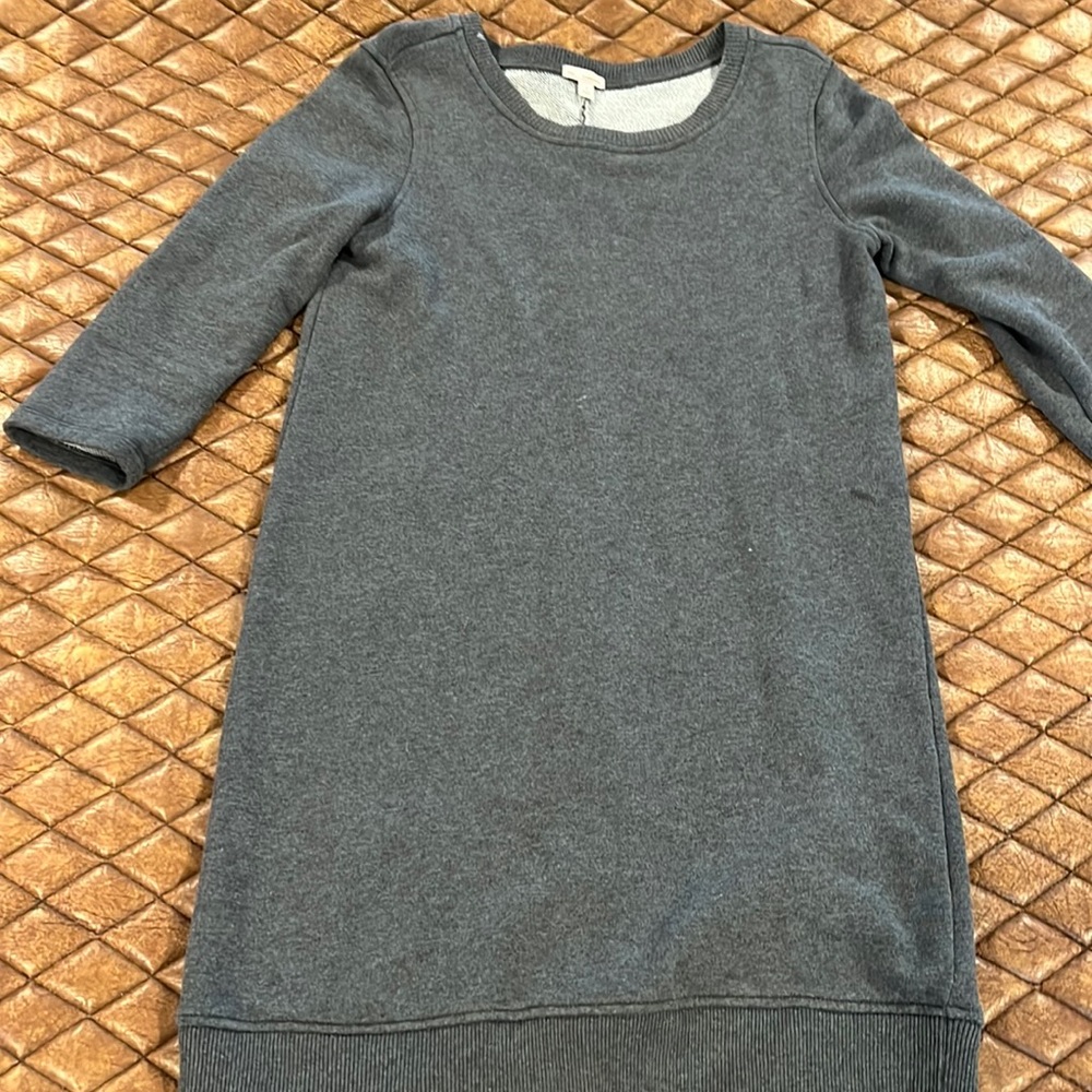 Gray sweater dress